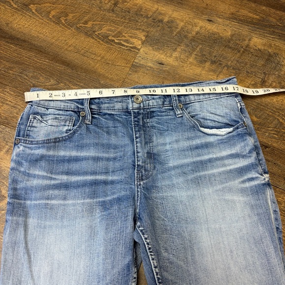 BKE Buckle Jake Straight Leg Blue Jeans Men’s 34 R Distressed Western - Picture 4 of 12